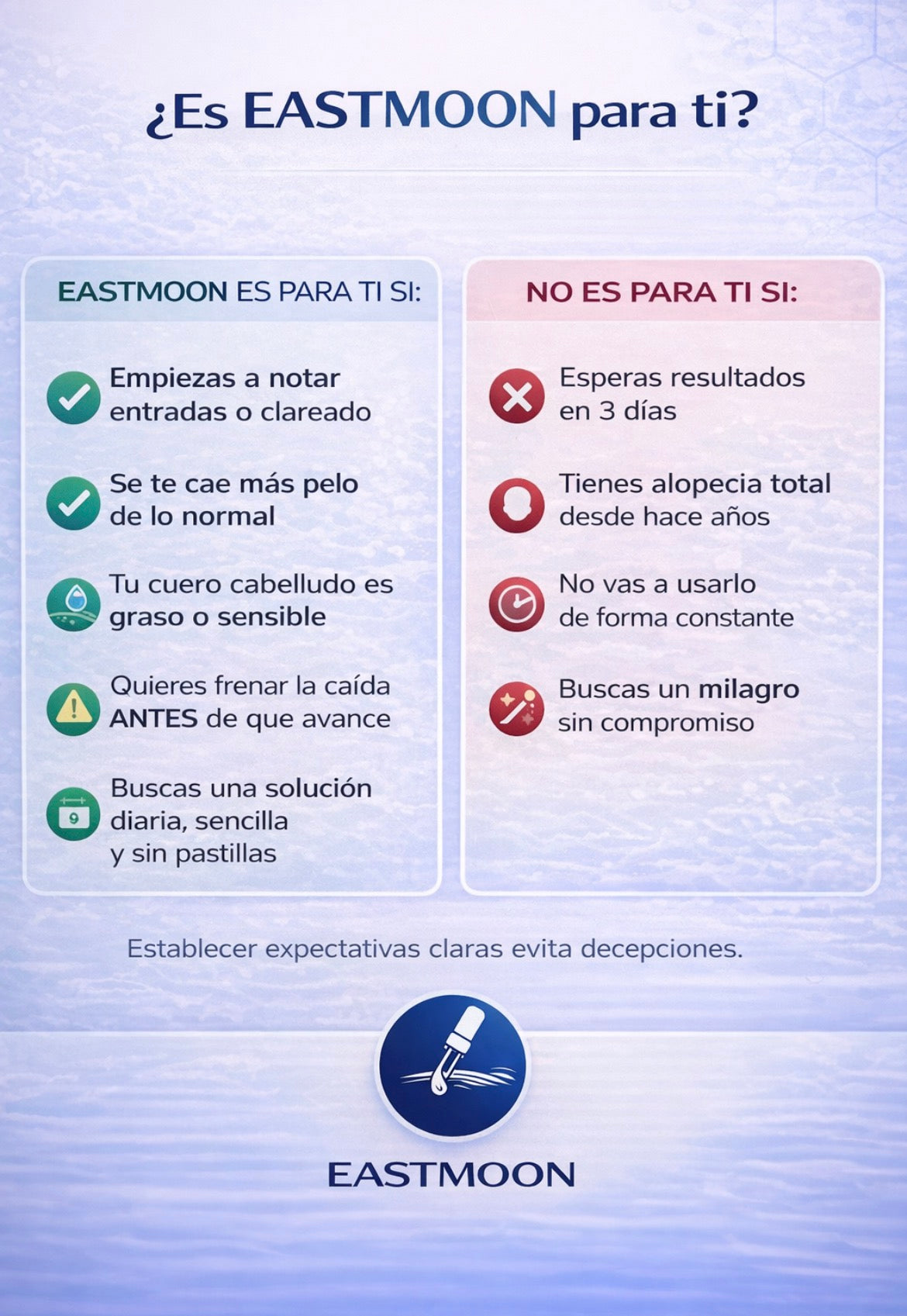 Eastmoon Lab Serum Capilar Dermatológico – Fortalecimiento y Densidad Capilar